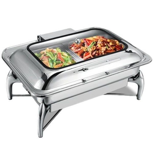 Nồi hâm buffet điện hình chữ nhật nâng tầm đẳng cấp cho không gian nhà hàng.
