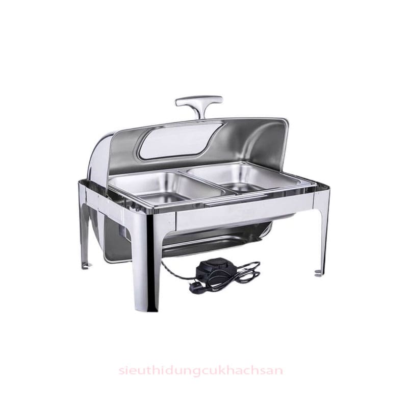 Nồi hâm buffet 2 ngăn tp7001 dùng điện để làm nóng thức ăn.