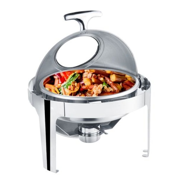 Nồi buffet tròn giữ nhiệt thức ăn, soup tiện lợi cho khách sạn.