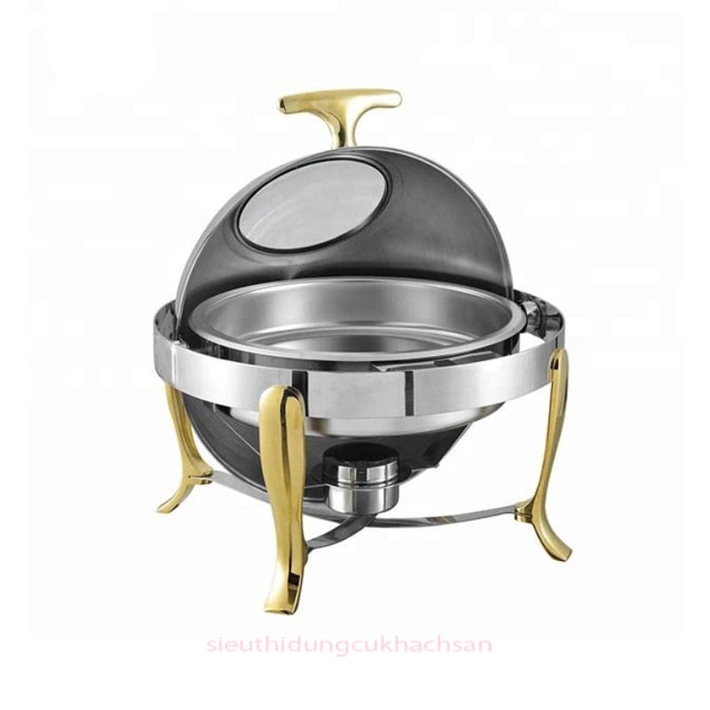 Nồi hâm buffet 1 khay chứa thức ăn hình tròn
