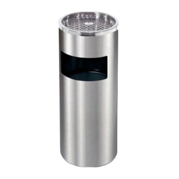 Thùng rác inox có gạt tàn thuốc -TP692117 màu sáng