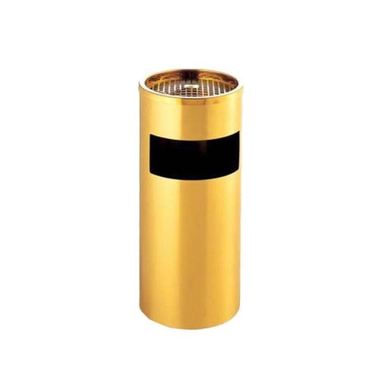 Thùng rác inox gạt tàn thuốc TP692111 màu vàng