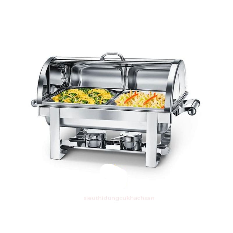 Nồi hâm buffet 2 ngăn chứa thức ăn 039