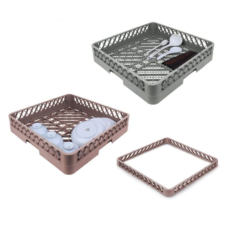 Rack dao muỗng nia nhà hàng hình chữ nhật.
