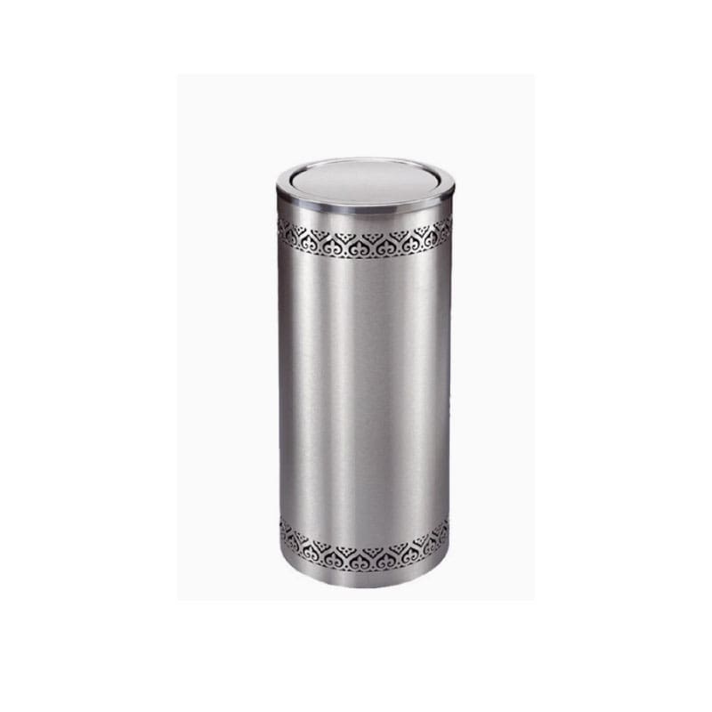 Thùng rác inox nắp lật tròn phù hợp không gian sang trọng
