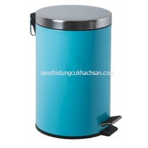 thùng rác inox chân đạp màu xanh dương TP692118-min