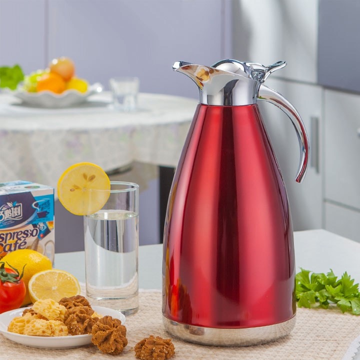 Bình rót nước giữ nhiệt inox 1.5L - TP6970892 màu đỏ