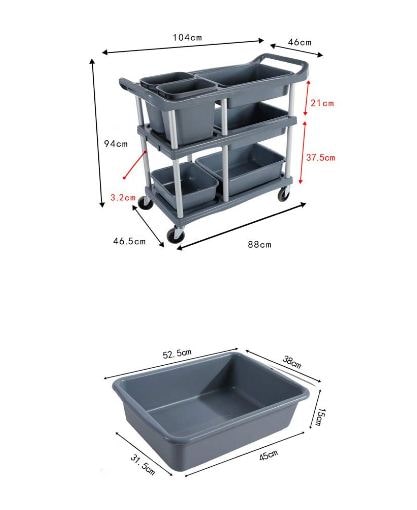 Xe thu dọn bát dĩa nhà hàng