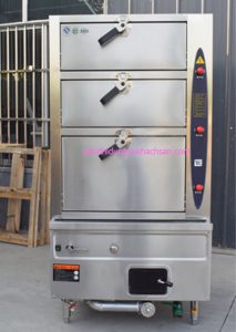 Tủ hấp hải sản 3 tầng dùng ga