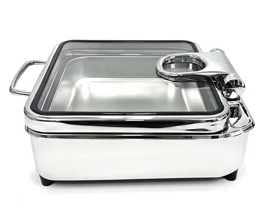 Bề mặt bên của nồi hâm nóng thức ăn buffet vuông 0246