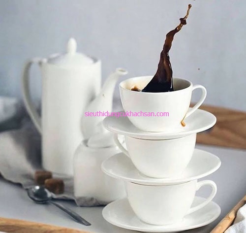 Bộ tách coffee sứ