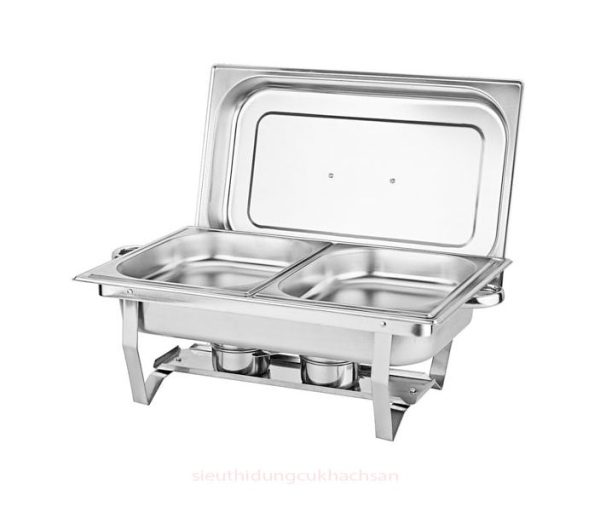 Nồi hâm buffet 2 ngăn inox 070