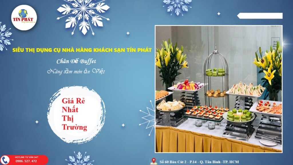 Chân kệ trưng bày thức ăn buffet